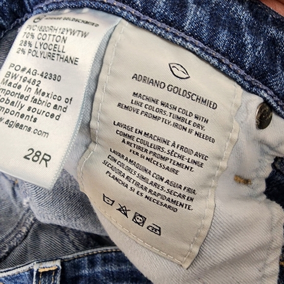 AG Adriano Goldschmied The Prima Roll Up Cigarette Leg Jean Medium Wash Size 28R - Picture 13 of 16